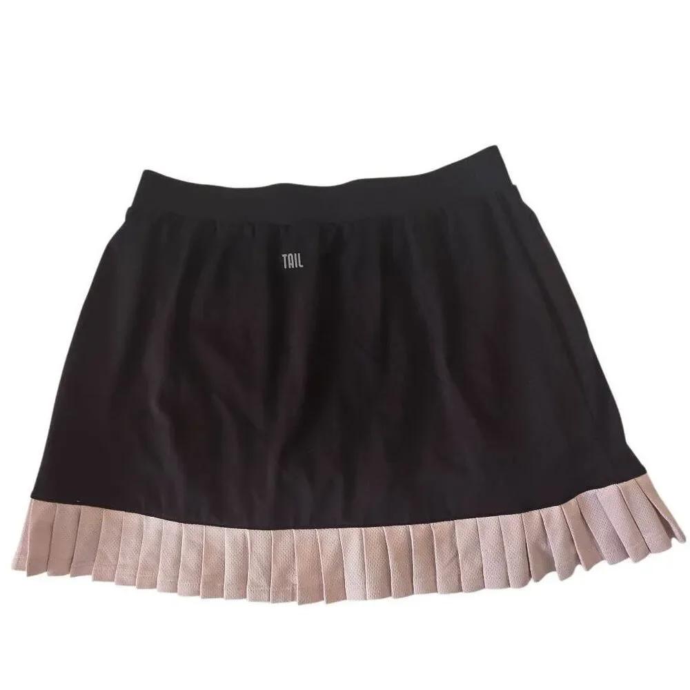 Tail Activewear Womens Pleated Tennis Pickleball Mini Skort Black Lilac Small